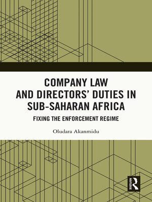 cover image of Company Law and Directors' Duties in Sub-Saharan Africa